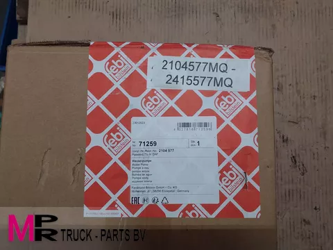 DAF Waterpomp 2 traps Febi MQ - 2104577N - 2415577N Waterpomp 2 traps Febi MQ - 2104577N - 2415577N diversen